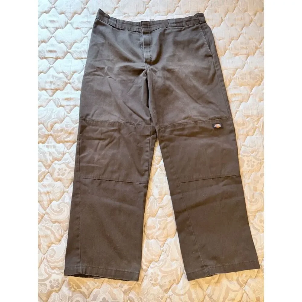 Dickies Loose Fit Double Knee Work Pants 38x32 – Dark Brown Men’s